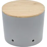 Zwiebeltopf CERA-DESIGN Schiefer grau  aus Keramik MAGU - Beige