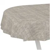 ANRO Tischdecke Alica Leinen Melliert Tischwäsche (Einzelstück 1-tlg), wasserabweisend Melliert Grau Oval 160x140cm grau Oval | 140 cm x 160 cm