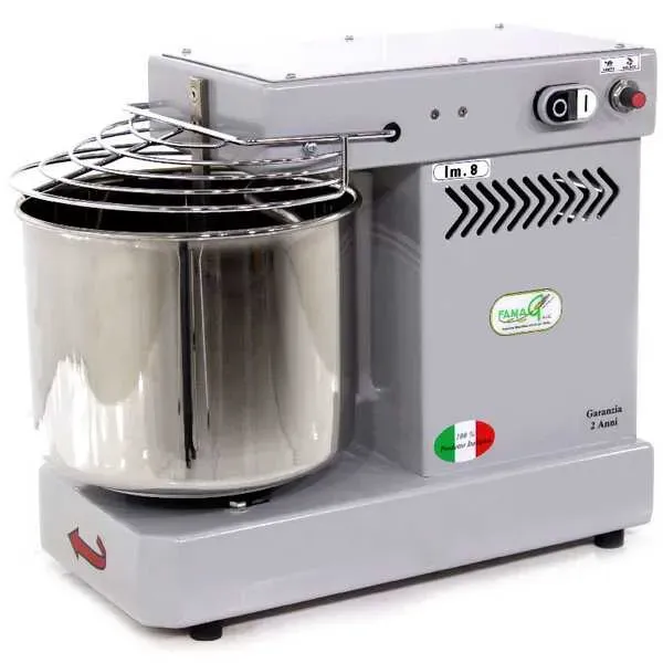 Famag IM 8/230 10 Geschwindigkeiten Silber  Spiralkneter 8 kg