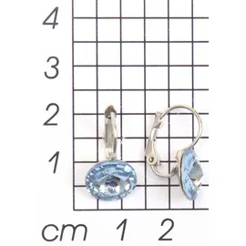 FIRETTI Paar Ohrhänger FIRETTI "zeitlos, chic, rund, bunt", blau (metallfarben, saphirblau, light, sapphire), Ohrringe, Damen, Metall, Made in Germany - mit Glasstein