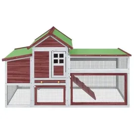 vidaXL Hühnerstall Mokka 186,5 x 58,5 x 113 cm braun