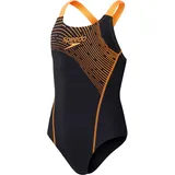 Speedo Mädchen in black-nectarine, Größe 164 - schwarz