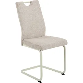 Hela Freischwingerstuhl Tivoli Mikrofaser creme 2er Set