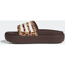 adidas Platform Adilette Damen Shadow Brown/Footwear White/Magic Beige 39 1/3