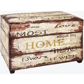 Haku-Möbel HAKU Möbel Sitztruhe 52922 Motiv Schriftzug Holz 58,0 cm