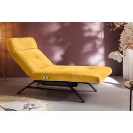 KAWOLA Liege AMERIVA Polyester 80 x 0 x 0 cm Gelb mit Kissen/Kopfteil