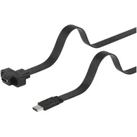 Renkforce USB-Kabel USB 3.2 Gen1 (USB 3.0 / USB 3.1 Gen1) USB-C® Stecker, USB-C® Buchse 0.25 m Schwarz schraubbar, hochflexibel