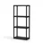 Artplast Kunststoffregal 133 x 60 x 30 cm Schwarz