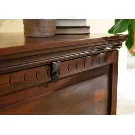 Massivmoebel24 Truhe Akazie 90x50x50 nougat lackiert Oxford #323