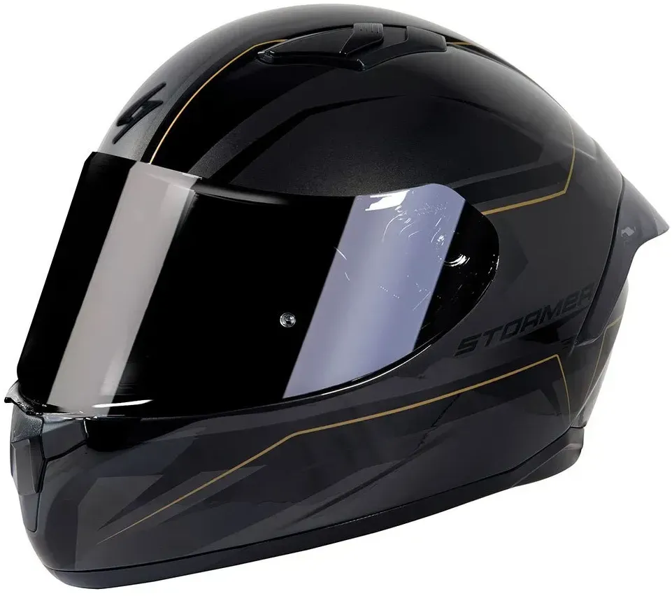 Stormer Zs-601 Star Integralhelm - Black / Bronze Glossy - XS