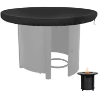 Oxford Schutzhülle für Feuerplatte 80 cm, wasserdicht, UV beständig, Winddicht, atmungsaktiv, für Feuertonne mit Grillplatte und Feuerschale, schwarz