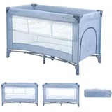KIKKABOO Reisebett, Laufstall So Gifted 2 Ebenen Matratze, Tragetasche, Öffnung blau alt