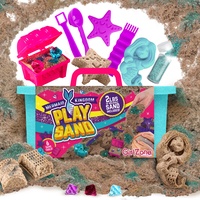 GirlZone Geschenke für Mädchen Meerjungfrau Spielsand 1kg Magischer Sand, Spielset für Kinder mit Edelsteinen, Tragetasche und Mehr, Lustiges Spielset