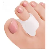 4 Silikon Soft-Gel Zehenspreizer, Zehentrenner für Hallux Valgus Therapie, Vorbeugung von Schmerzen und Entspannung der Füße, Groß Zehen, Ballenschutz, für Damen & Herren