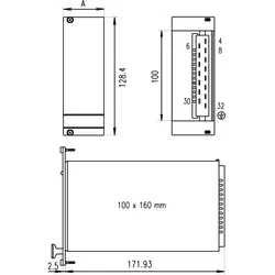 SCHROFF Frontplatte für PSK - FRONTPL.HF PSU PSK 3HE 6TE