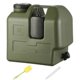 CLBDRESS 20L Camping Wasserkanister mit Zapfhahn, Tragbarer Wasserbehälter mit Desinfektionsmittelflasche, BPA-frei, Auslaufsicherer Wassertank für Camping, Wandern, Picknick, Notfälle