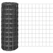 vidaXL Eurozaun 25 x 100 cm Grau/Stahl