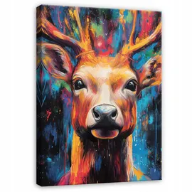 WallArena LEINWANDBILD Abstrakt Löwe Wohnzimmer 60x40