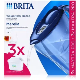 Brita Marella blau + 3 Kartuschen