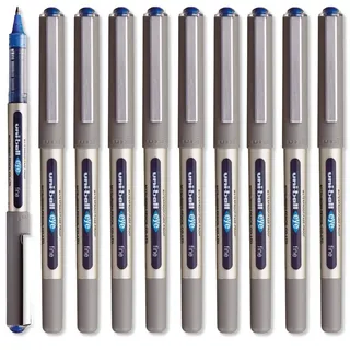 uni-ball - Uni Mitsubishi Pencil – 10 Eye-Fineliner-Stifte UB-157 – Tintenroller mit flüssiger Tinte blau – Spitze 0,7 mm – Schreiben Medium