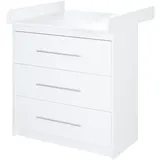 roba Wickelkommode „Maren“ mit abnehmbarem Aufsatz, schmal, 3 Schubladen, Wickelhöhe 90,5 cm