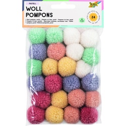 folia Pompons farbsortiert