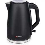 Alpina Wasserkocher - mit Trockengehschutz - transparente Wasserstandsanzeige - 1,7 L - Teekocher - Schwarz - 1850-2200W - Schwarz