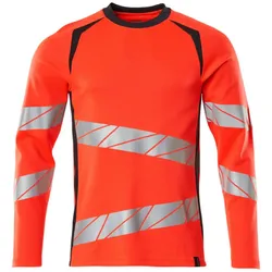Warnschutz Langarmshirt "ACCELERATE SAFE" UV-Schutz - L - rot/schwarzblau