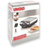 UNOLD 48266 4er Brüsseler Waffeleisen Waffelautomat belgische Waffeln Aluminium