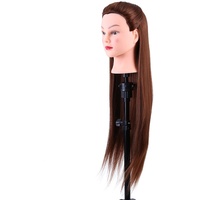 Trainingsköpfe, Übungskopf Haarstyling Puppe Kosmetik Puppenkopf mit Halter Perückenkopf DIY Haarschmuck Modellkopf mit Halterung für Friseur Übungskopfhalter