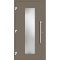 Haustür "JULE" 79 mm RC3 Beigegrau RAL 7006 beidseitig außen öffnend DIN links