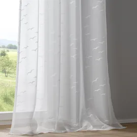 Kutti Gardine HEINE HOME Gr. 2, weiß, B:135cm H:175cm, Baumwolle, Polyester, Gardinen, Gardine