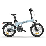 ADO EBike Elektrofahrrad, Pedelec,klapprad Riemenantrieb,Citybike,20 zoll, Bafang Bürstenloser Motor, ebike Damen/Herren - Blau