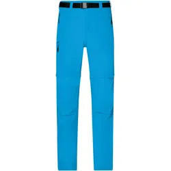 Herren Zipp-Off Outdoorhose - Farbe blau, neon - Größe XXL