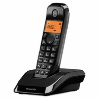 Motorola S1201 DECT-Telefon Anrufer-Identifikation Schwarz