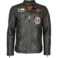 Top Gun Beef, Lederjacke - Schwarz - XL
