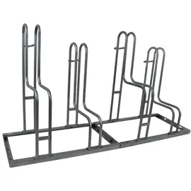 Baumarktplus Fahrradständer für 4 Fahrräder höhenversetzt 140 x 75,5 cm Stahl