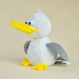 WINFRIED KÖGLER GMBH Labertier-Möwe Malwin 17 cm Gelb/Grau/Weiß