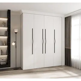 abiks möbel Drehtürenschrank COMO 200 x 245,5 x 40 cm Schwarz/Weiß