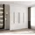 abiks möbel Drehtürenschrank COMO 200 x 245,5 x 40 cm Schwarz/Weiß