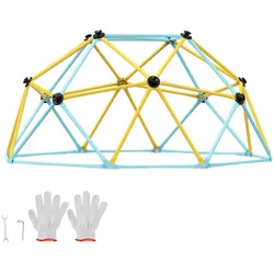 VEVOR Kletterkuppel 1,80 m hohes geometrisches Kletterkuppel-Spielzentrum für Kinder von 3 bis 9 Jahren, Klettergerüst 272 kg Tragfähigkeit, mit Klettergriff, Spielgerät Hinterhof Garten