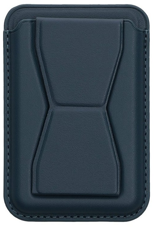 kwmobile Kartenhalter für Smartphones - Kunstleder Halter Halterung, (1-tlg., Etui 65 x 95 mm - Platz für 2 Karten) blau