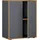 VCM Salia Aktenschrank 60 x 74 x 33 cm schwarz
