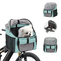 Hundekorb Fahrrad Vorne, Haustier-Fahrradkorb, Hundefahrradkorb, Fahrrad-Vorderkorb, Faltbar Wasserdicht Hunde Fahrrad Lenkerkorb, Fahrradkorb für Haustiere, Einkaufen, Camping und Outdoor (Blau)