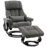MCombo Relaxsessel mit Hocker 9066-1 grau