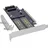 InLine PCIe Karte x16 zu 2x M.2 1x mSATA