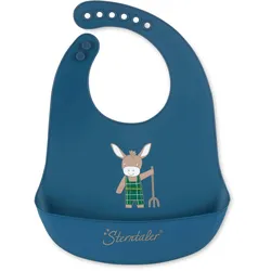 Lätzchen STERNTALER "Lätzchen Silikon, Emmilius, mittelblau", Baby, blau (mittelblau), Silikon, Lätzchen