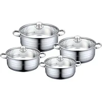 Cheffinger Edelstahl Topf-Set 8-tlg. 24 cm + 26 cm + 28 cm + 30 cm