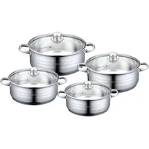 Cheffinger Edelstahl Topf-Set 8-tlg. 24 cm + 26 cm + 28 cm + 30 cm
