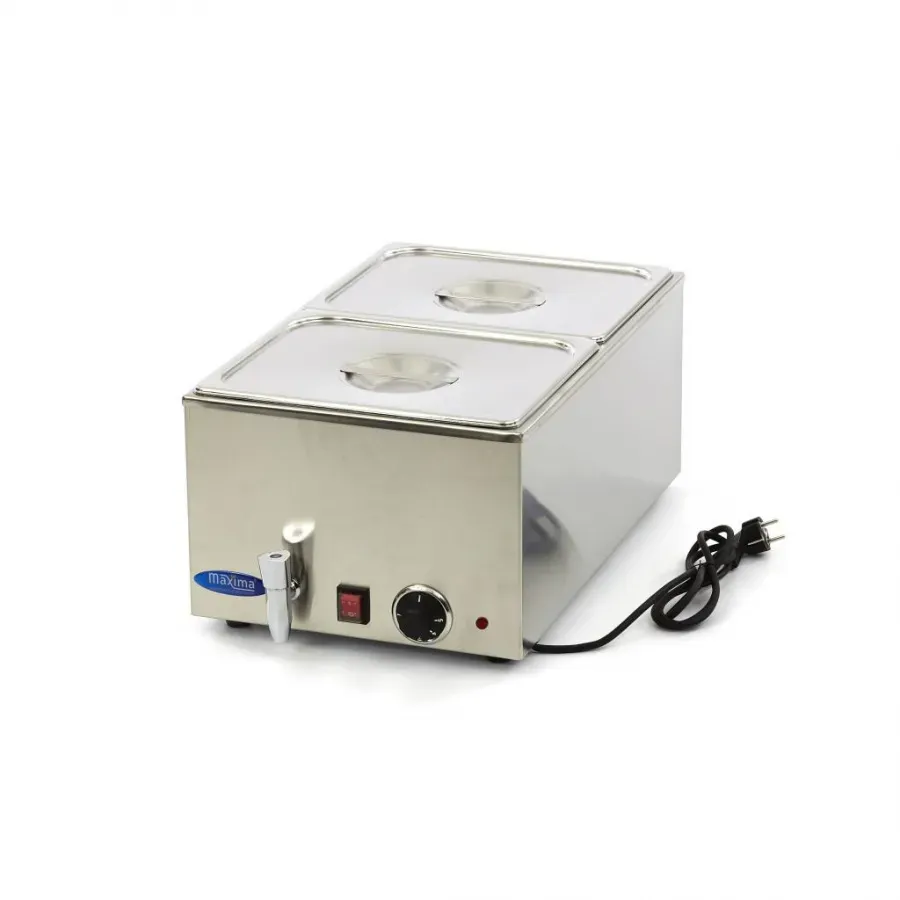 Bain Marie - mit Wasserhahn- inkl. 2 x 1/2 GN Set - Elektrisch